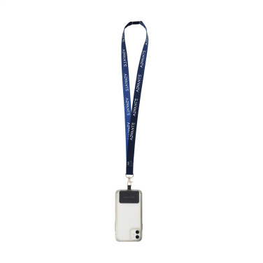 Logo trade business gift photo of: Lanyard Sublimation Safety RPET 2 cm with Patch