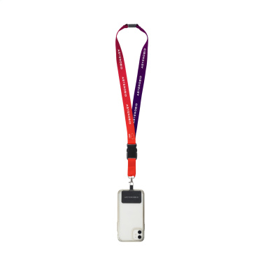 Logotrade corporate gift picture of: Lanyard Promo Complete Sublimatie RPET 2 cm with Patch