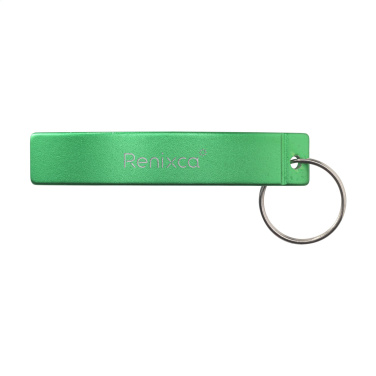 Logo trade promotional giveaways image of: Alu Opener GRS Recycled keyring
