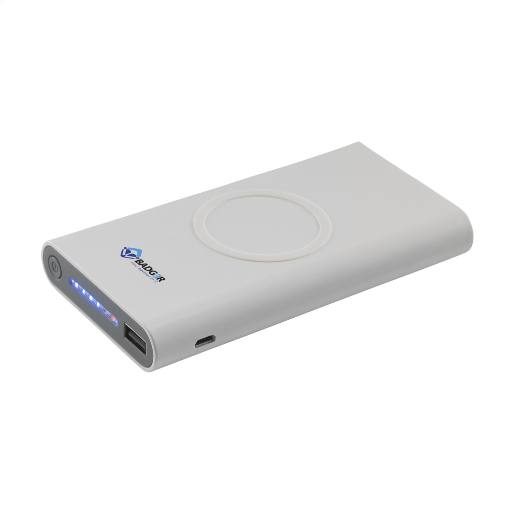 Logo trade promotional merchandise picture of: Wireless Powerbank 8000 C wireless charger