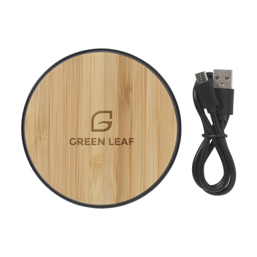 Logotrade promotional merchandise photo of: Bamboo 10W Wireless Charger wireless fast charger