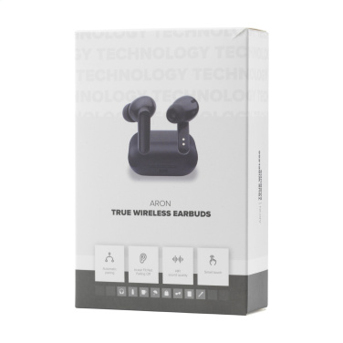 Logo trade promotional merchandise picture of: Aron TWS Wireless Earbuds in Charging Case