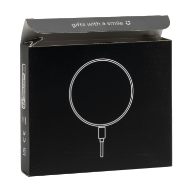 Logo trade business gifts image of: Coil RCS Recycled Wireless Charger
