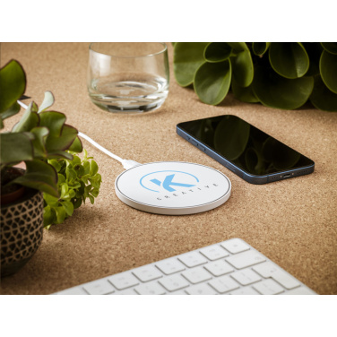 Logo trade promotional gift photo of: Coil RCS Recycled Wireless Charger