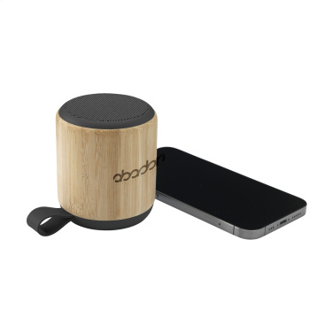 Logo trade promotional items image of: Timor Bamboo Wireless Speaker