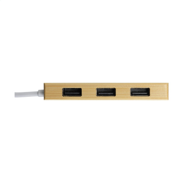 Logo trade promotional products image of: Bamboo USB Hub