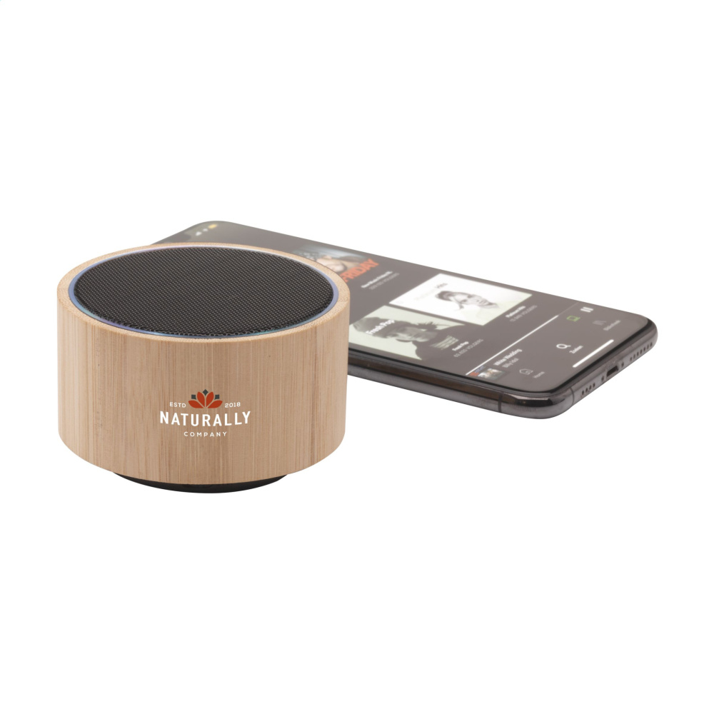 Logo trade corporate gift photo of: Wave Bamboo Wireless Speaker