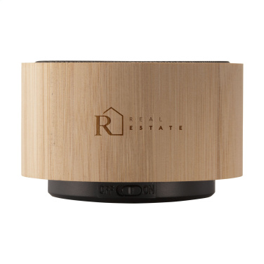 Logo trade business gifts image of: Wave Bamboo Wireless Speaker