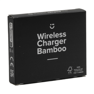 Logo trade promotional merchandise image of: Bamboo Wireless Charger 15W