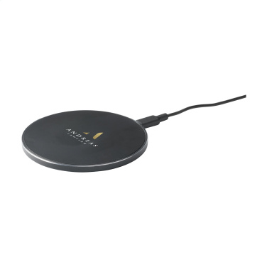 Logo trade promotional item photo of: Tecco GRS Recycled Alu 15W Wireless Charger