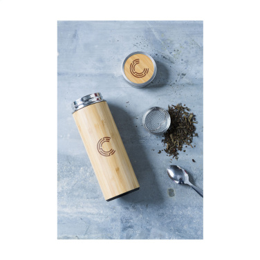 Logo trade advertising products image of: Osaka 360 ml bamboo thermo bottle/thermo cup