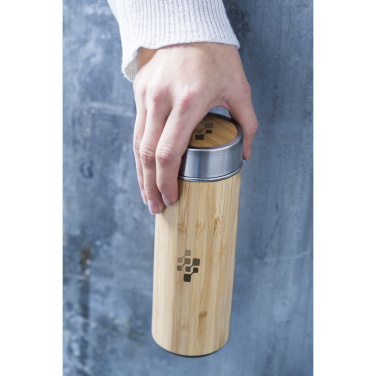 Logo trade advertising products image of: Osaka 360 ml bamboo thermo bottle/thermo cup