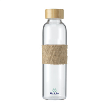 Logo trade advertising products picture of: Senga Glass Bamboo 500 ml drinking bottle