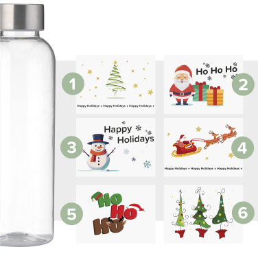 Logo trade promotional merchandise picture of: Senga GRS RPET Bottle 500 ml X-Mas