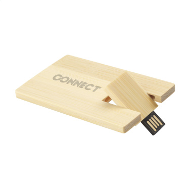 Logotrade advertising products photo of: CreditCard USB Bamboo 32 GB