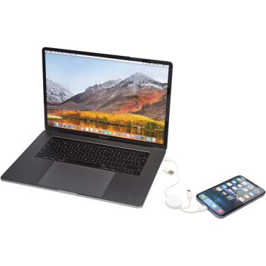 Logo trade promotional gifts image of: Citala 5-in-1 recycled plastic 30 cm data sync and 27W fast charge cable