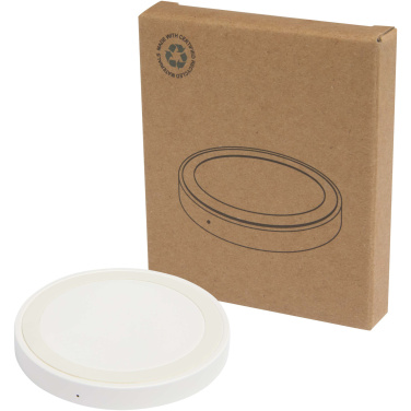 Logo trade promotional giveaways image of: Freal 15W recycled plastic wireless charging pad