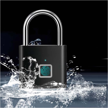 Logo trade corporate gifts image of: SCX.design T11 smart fingerprint padlock
