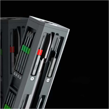 Logo trade promotional giveaway photo of: SCX.design T20 30-piece screwdriver and repair set in aluminium case