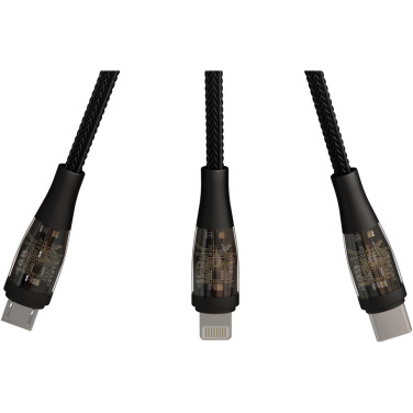 Logotrade corporate gift picture of: SCX.design C50 5-in-1 fast charging 100W/5A cable with digital display