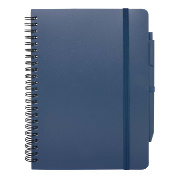 Logotrade promotional product picture of: Thalaasa A5 ocean-bound hard cover notebook with ballpoint pen (black ink)