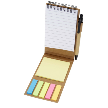 Logo trade promotional item photo of: Flipper sticky notepad with ballpoint pen (black ink)