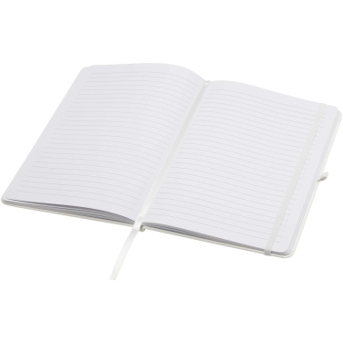 Logo trade promotional giveaways picture of: Teak A5 recycled hard cover notebook with lined pages
