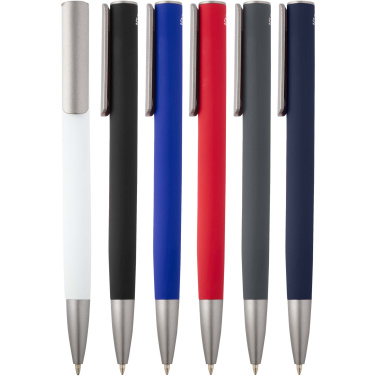 Logo trade promotional items image of: Ziguur recycled aluminium ballpoint pen (black ink)