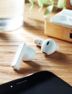 Logotrade corporate gifts photo of: TWS earbuds in bamboo case