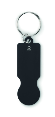 Logotrade promotional product picture of: Key ring with trolley token