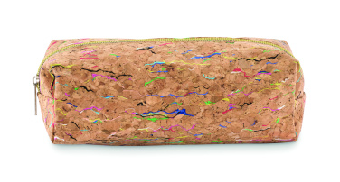 Logo trade corporate gifts image of: Coloured cork pencil case