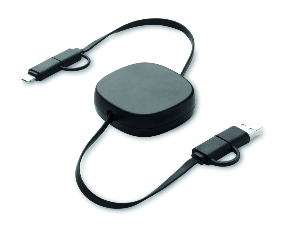 Logo trade advertising products picture of: 60W retractable charging cable