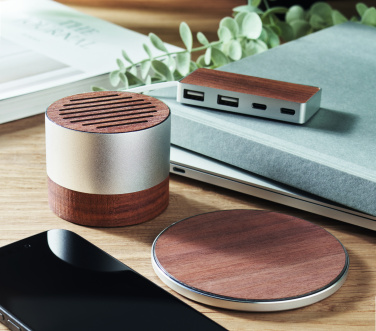 Logo trade promotional items image of: Recycled aluminium speaker