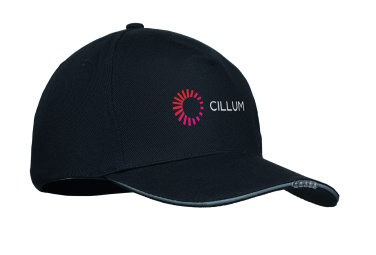 Logo trade advertising products image of: 5 panel LED cotton cap 220gr/m²