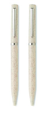 Logotrade advertising product picture of: Wheat straw/ABS twist pen set