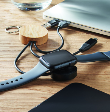 Logotrade promotional item image of: Key ring with 4 in 1 60W cable