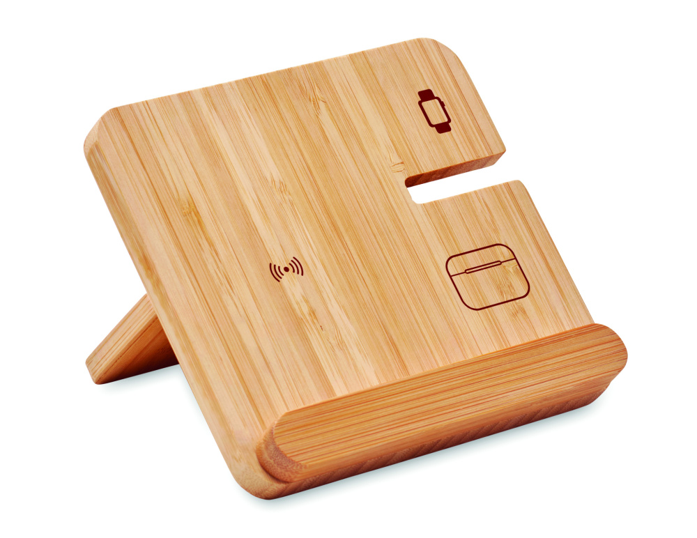 Logo trade promotional products picture of: 3 in 1 15W wireless charger