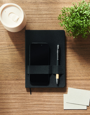 Logo trade business gifts image of: A5 RPET notebook with pen