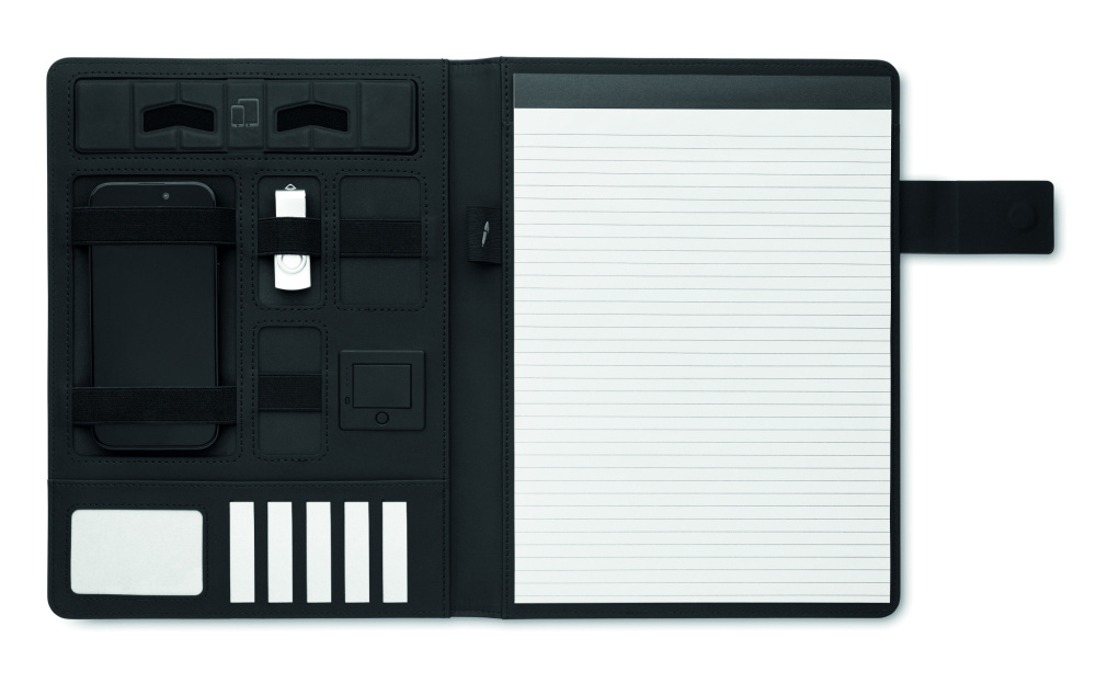 Logo trade promotional items picture of: A4 folder and wireless charger