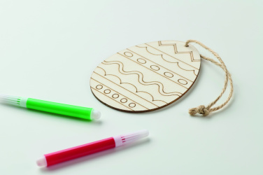 Logo trade promotional items picture of: Wooden egg painting set