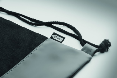 Logo trade promotional merchandise photo of: RPET PU drawstring bag 2 tone
