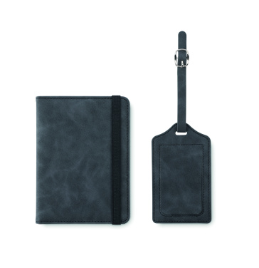 Logo trade promotional merchandise image of: Passport and luggage tag set