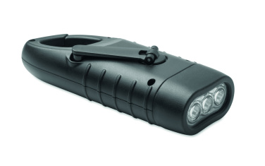 Logo trade corporate gifts picture of: Solar torch with dynamo crank