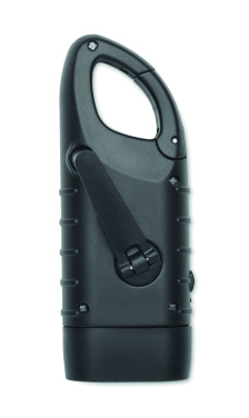 Logo trade promotional giveaways picture of: Solar torch with dynamo crank