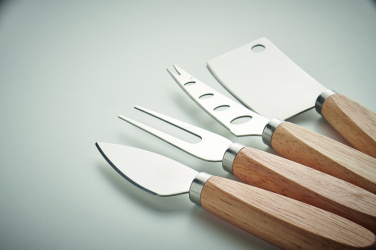 Logo trade promotional merchandise image of: Set of 4 cheese knives
