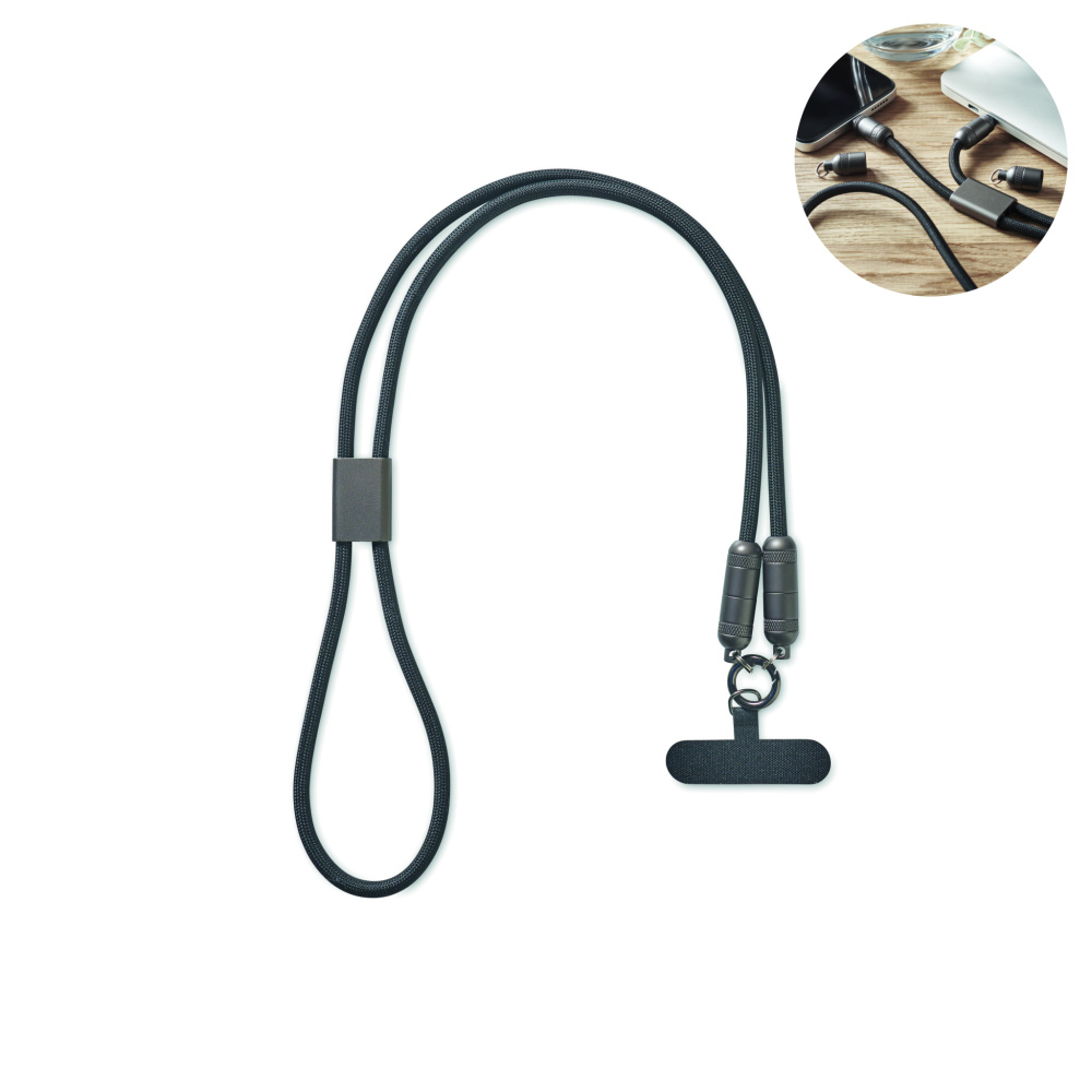 Logo trade promotional item photo of: 60W phone holder lanyard cable