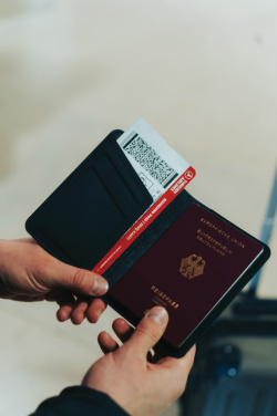 Logo trade advertising products picture of: Trackmate RCS rpolyester passport holder worldwide locating