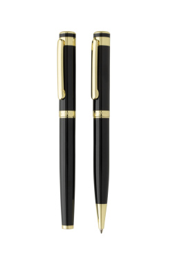 Logo trade promotional products picture of: Swiss Peak Luca RCS recycled brass deluxe pen set