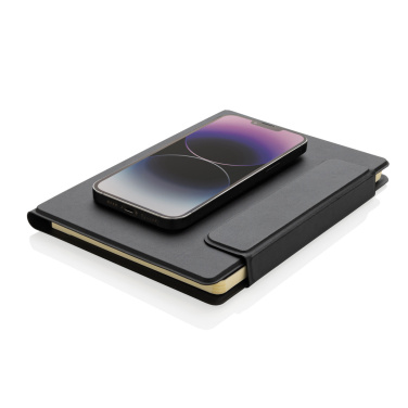 Logo trade promotional merchandise image of: Stuart RCS certified RPU magnetic A5 portfolio