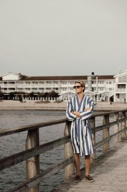 Logo trade promotional giveaway photo of: VINGA Ornos GRS hammam robe L/XL